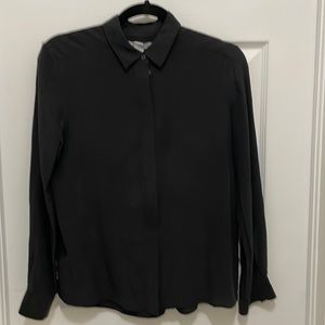 & other stories black stretch silk blouse. Size Medium.
